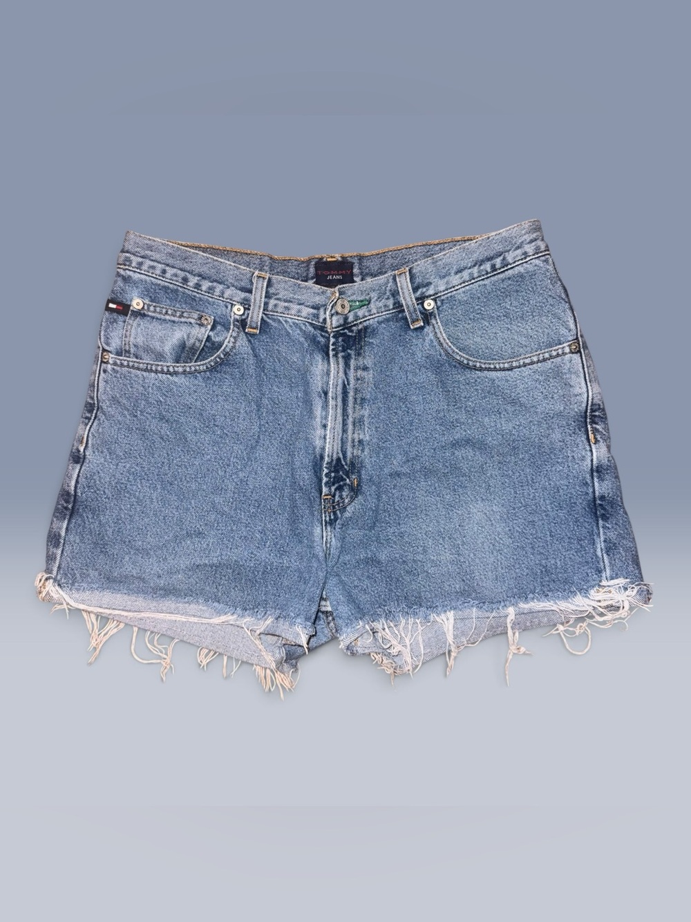 Vintage 2000 Women’s Tommy Hilfiger Jeans Raw Hem Cutoff Denim Shorts Size W 33